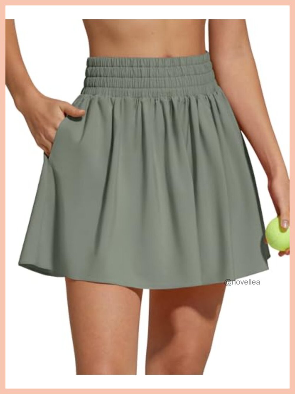 G4Free High Waisted Tennis Skort with Inner Shorts and 4 Pockets